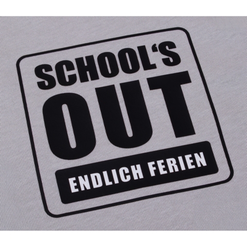 DTF / Textildruck / Bügelbild, SCHOOLS OUT, 100x104 mm, für Baumwolle - Bild 2