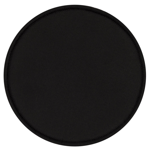 Aufnäher / Patch, gewebt, Blanko, Schwarz, 75 mm Durchmesser