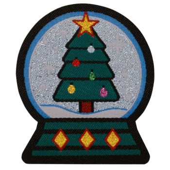 Aufnäher / Patch, gewebt, Schneekugel - Bild 1