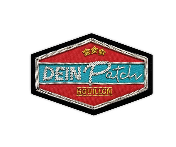 Exklusiver Bouillon-Patch mit Metallfäden – hochwertiger Aufnäher für Vereine & Uniformen
