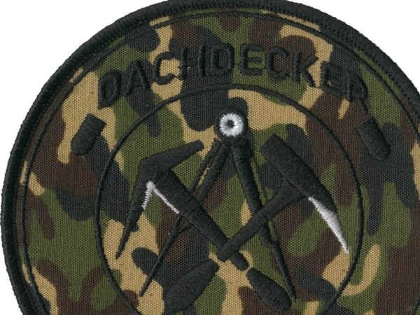 1A Patch Aufnäher mit Kettelrand Camouflage Hintergrund