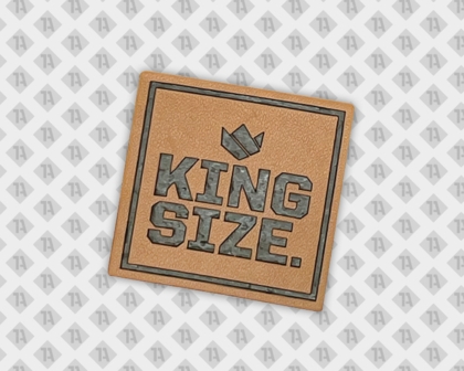 Leder Patch mit Prägung und Nährand badge King Size Naturprodukt rechteckig