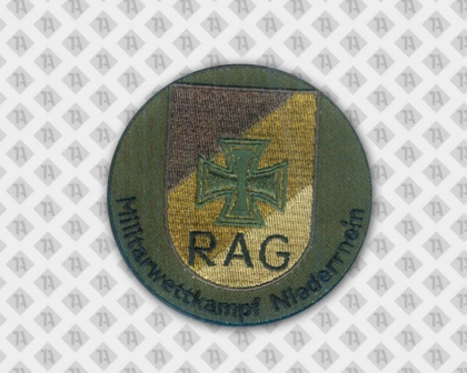 Runder gestickter Aufnäher Patch gestickter Rand Bundeswehr Militärwettkampf