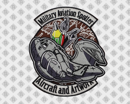 Konturgeschnittener Patch Aufnäher gestickt mit gesticktem Rand Bundeswehr