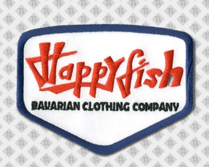 Patch Aufnäher gestickt Clothing blau weiß rot Firmen