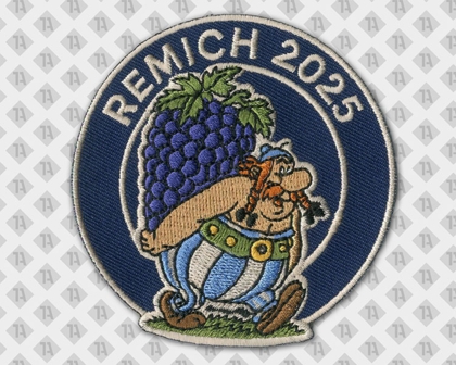 Patch gestickt rund mit Stickrand