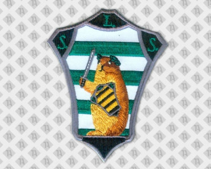 Aufnäher Patch Badge Abzeichen gestickt mit Stickrand Wappen Tier Schwert Schild Vereine