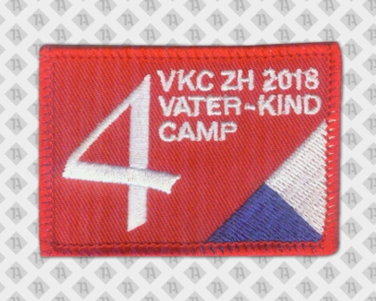 Gestickter Aufnäher Patch Abzeichen Badge rechteckig Kettelrand Vater-Kind Camp Vereine