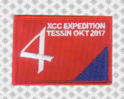 Gestickter Aufnäher Patch Abzeichen Badge rechteckig Kettelrand Expedition Tessin Vereine