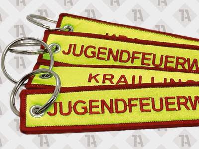 Schlüsselanhänger Öse Ring Neon Gelb