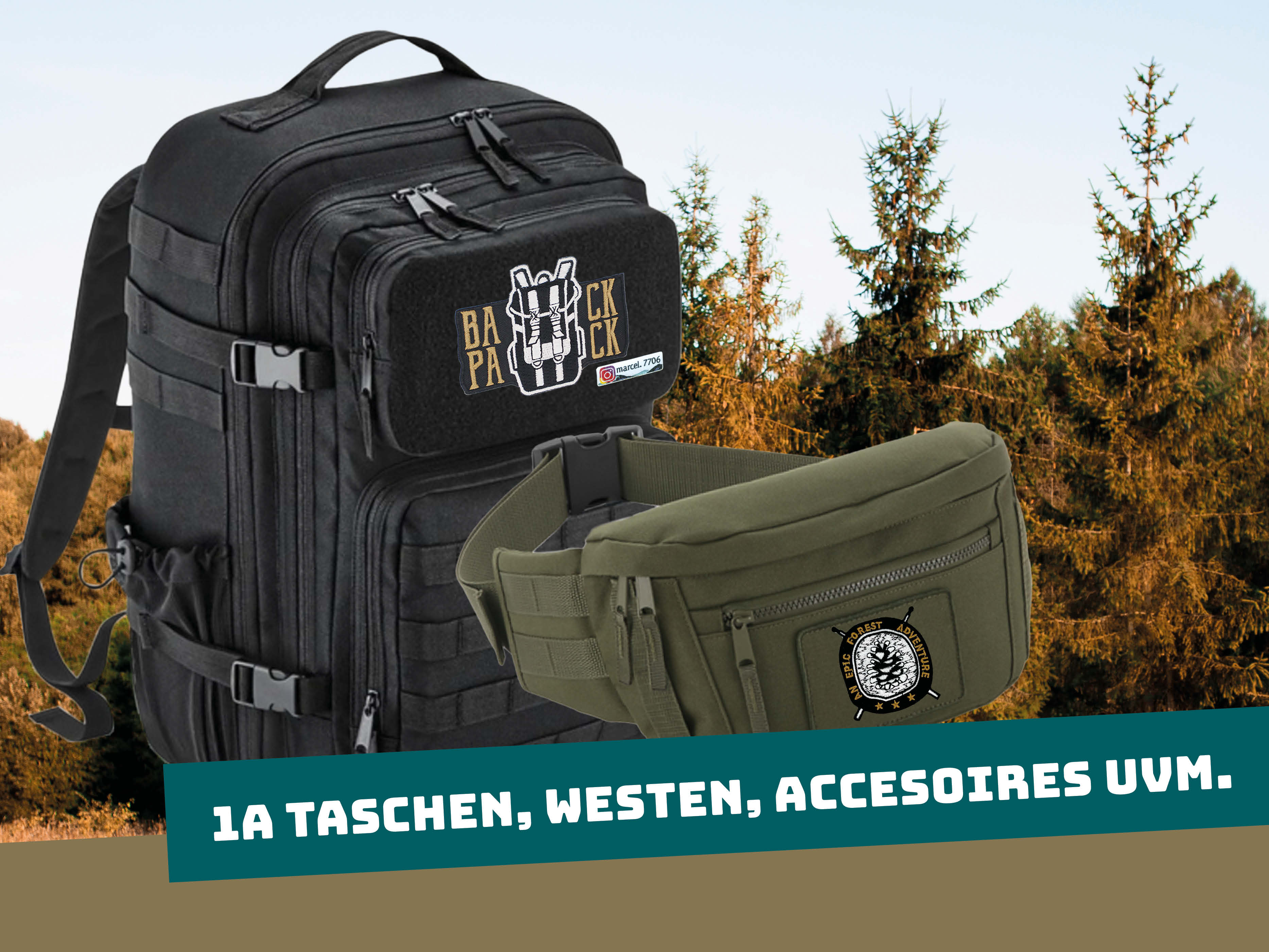 1A Taschen Westen Accesoires uvm. für Backpacker