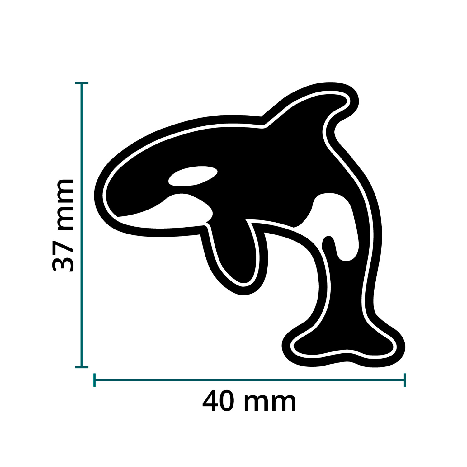 DTF / Textildruck / Bügelbild, Orca - Größentabelle / Sizechart