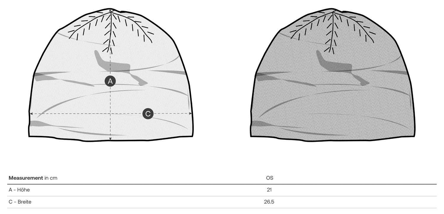 Stanley/Stella Beanie Fielder - Größentabelle / Sizechart
