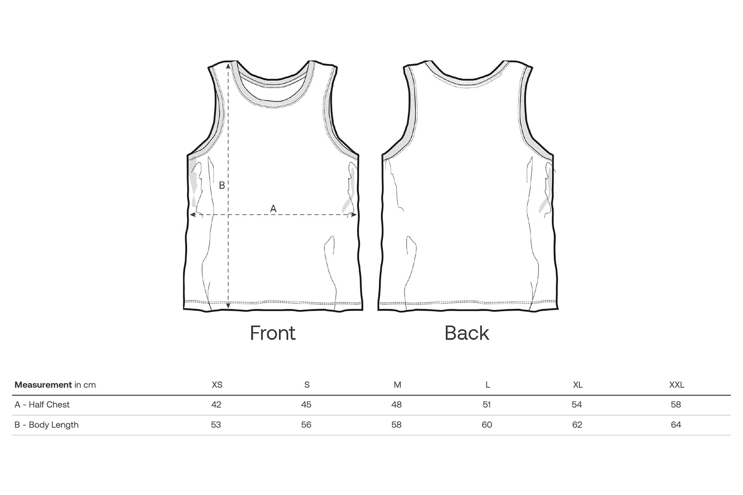 Stanley/Stella Tanktop Stella Mia - Größentabelle / Sizechart