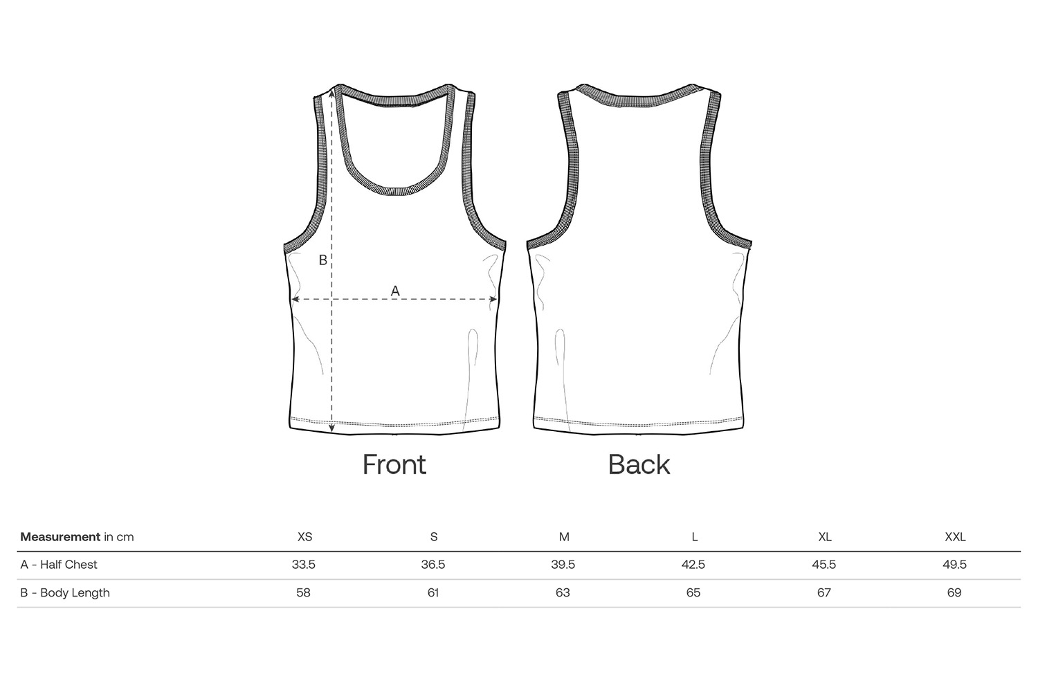 Stanley/Stella Tanktop Stella Ava - Größentabelle / Sizechart