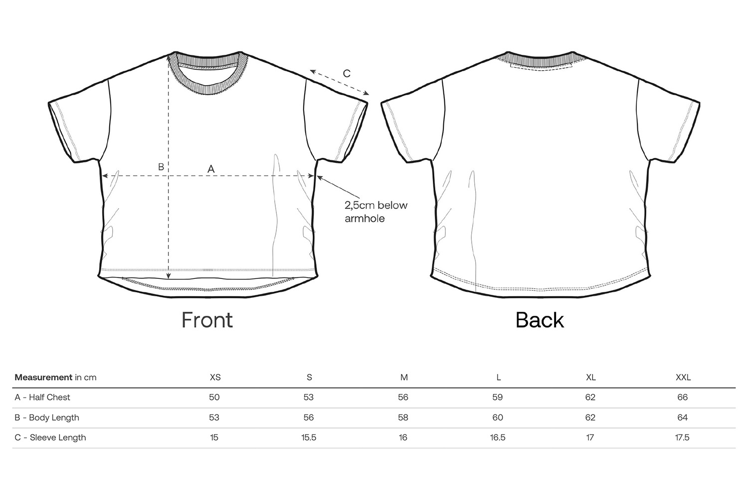 Stanley/Stella T-Shirt Stella Etta - Größentabelle / Sizechart